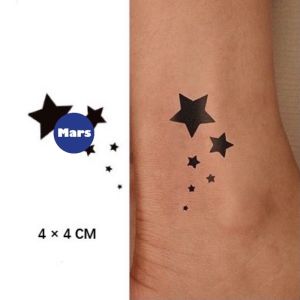 【Mars Tattoo】NEW Technology Magic Long Lasting 2 Weeks Semi-Permanent tattooTemporary Tattoo sticker Fake Tattoo Stars Star MNF021