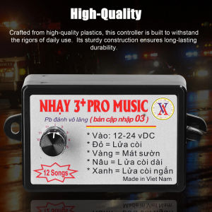 1Pc Nhay 3+ Pro Music Rapid Horn Relay 12-24V Remote Control 12 Tones Adjustable Volume Sound Horn Controller for Car Truck Boat
