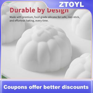 【ZTOYL】 Silicone Cake Mold 6 Cavity Fruit Shape for Raspberry Mousse Baking Pan Nonstick Dessert Making Tray