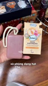 Xà bông tẩy tế bào chết toàn thân dạng bánh hương đào Balea Festes Körperpeeling Pfirsich 100g