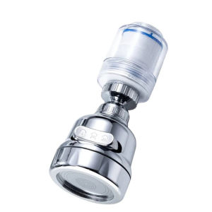 Kebidumei 360°Rotating Faucet Filter 3 Mode Kitchen Chlorine Removal Tap Aerator Anti-splash Bathroom Water Saving Tap Nozzle Water