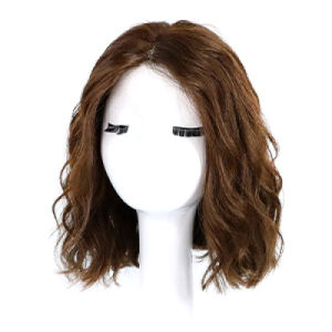 Natural Looking Short Wave Curly Wig Elegant Cool Lady Retro Hong Kong Style Wig Without Bangs Shoulder Length