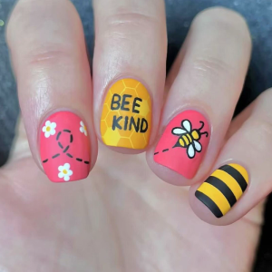 Square Press On Nail Flower Fake Nail Glues On Nail Artificial Acrylic Nail 12 Size 24pcs Stick On Nail for Women Girls