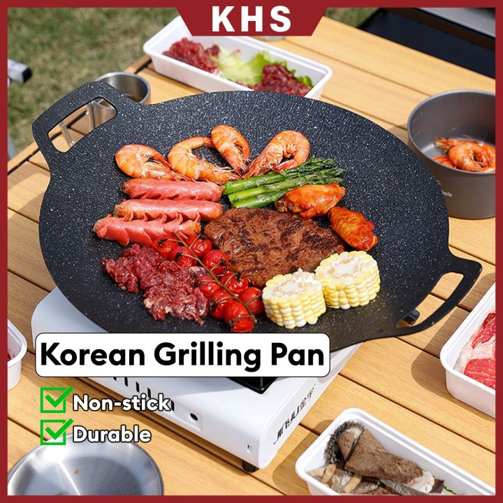 BBQ Grill Pan Non-stick Maifan Stone Barbecue Tray Cast Iron Pan