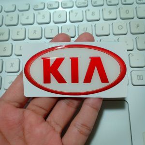 KIA Emblem sticker timbul resin lentur
