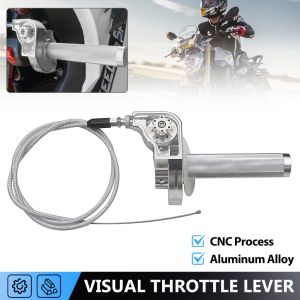 ZSDTRP Motorcycle Throttle Twist Grips 22mm CNC Aluminum Grip With Cable Accelerator Moped Scooter