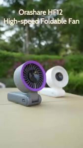 Orashare HF12 Foldable Mini Fan 4000mAh Rechargeable Portable Handheld Fan 100 Speed Strong Wind