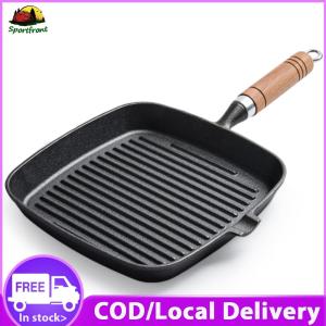 Cast Iron Skillet Grill Pan 7.4 Inch Non-Stick for Searing and Grilling Meat