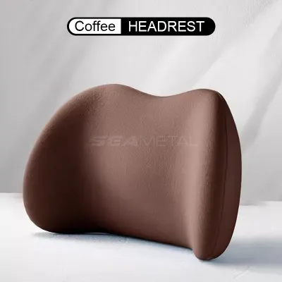 SEAMETAL Car Headrest Neck Pillow Support Memory Foam Car Seat Lumbar Support Neck Rest Protector Waist Cushion Accessorries