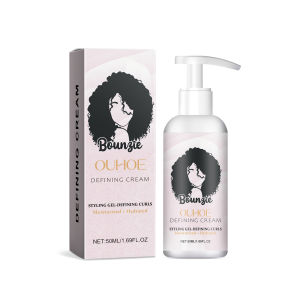 OUHOE Hair Styling Cream Curly Hair Styling Fluffy Curly Hair Dry Care Curly Hair Serum Moisturizing Styling