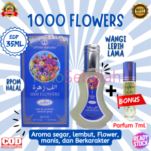 PARFUM 1000 FLOWERS 35ML AHSAN EDP BONUS PARFUM 7ML - PARFUM WANITA TAHAN LAMA - PARFUM MINYAK WANGI AHSAN - MINYAK WANGI WANITA TAHAN LAMA - PARFUM WANITA ORIGINAL - PARFUM ARAB ORIGINAL TAHAN LAMA - FARFUM WANITA TAHAN LAMA - PARFUM SPRAY - BISA COD