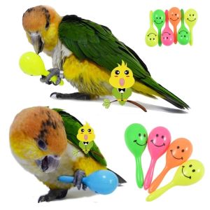 CARING PETS 5PCS Random Color Parrot Rattle Sand Hammer Portable Plastic Sand Ball Pet Accessories Durable Bird Toys Bird Bites