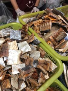 กระดูกปลา หัวปลา กางปลา กระดูกปลาแกงเทโพธิ์ (ปลาติ๊หลัง) สำหรับแกงเทโพธิ์ จากกระบี่