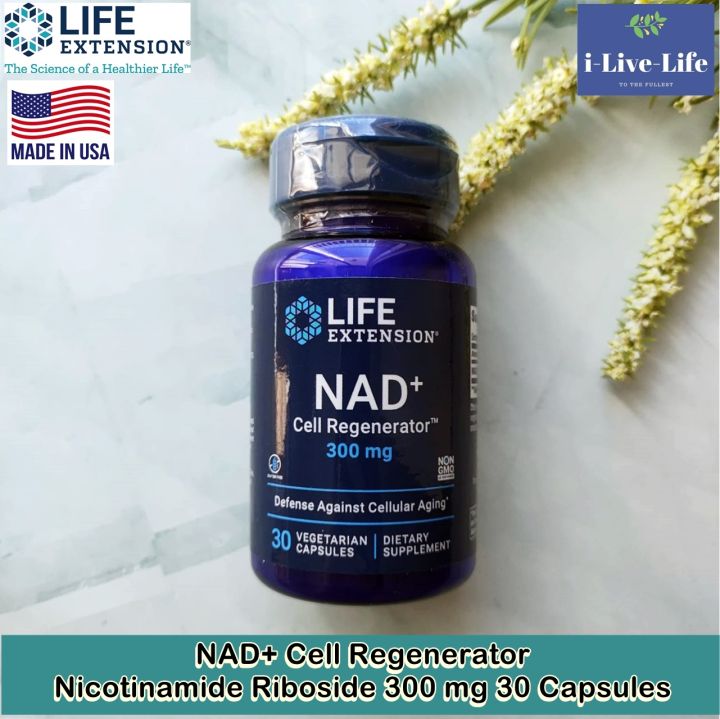 อาหารเสริมเพื่อสุขภาพ NAD+ Cell Regenerator™ Nicotinamide Riboside 300 mg 30 Capsules - Life Extension