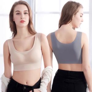 Kstyle one-piece / Wireless / Seamless Women Push Up Bra Sleeping Yoga/ Sports /Exercise /ice silk Bra Breathable Anti-Slip Underwear Innerwear Lingerie