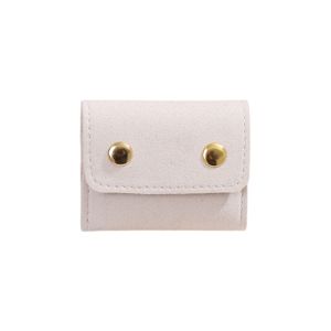 GENENIC Nhỏ Túi đựng trang sức mini Vải nhung sợi vi mô Có thể gấp lại. Hộp đựng bông tai Thời trang Hộp đựng đồ Túi đựng vòng cổ và nhẫn Phụ nữ