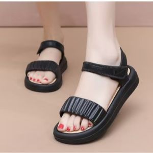 [Free Shipping] 25 Outdoor And Indoor Magic-Strap Fish-Mouth Sandals Simple And Comfortable Thick-Soled WomenS Sandals For Indoor And Outdoor Use
