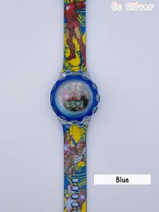 (K75) Jam Tangan Ironman Muzik Lampu / Cartoon Light Music Kids Watch