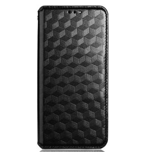 Leather Flip Casing For Samsung Galaxy S24 S23 Ultra Plus S23FE S 24 S24Ultra 5G 2024 Phone Case Card Slot Wallet Stand Holder Soft TPU Edge Bumper Grid Pattern Back Cover