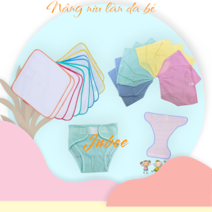 Set 10 Tấm Lót Chống Thấm Mỹ Hưng Cao Cấp và 10 Tã Vải Dán Màu sơ sinh 0 - 7kg