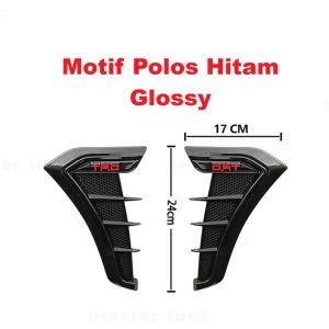 Aksesoris Side Body Vent Cover Bonnet Decorative Air Flow Mobil Universal HD-717 Air Flow Scoop Fender 2 Pcs Lip Rubber Front Fender Sticker