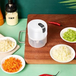 Máy Xay Tỏi Ớt Cầm Tay Mini 250ml USB Sạc - Dụng Cụ Nhà Bếp Tiện Ích