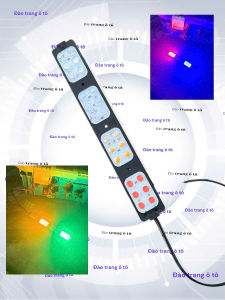 1 cái đèn led trang trí xe ô tô xe máy 12v 24v 4 led mắt sáng siêu đẹp nhiều màu