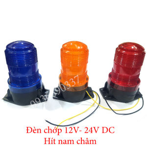 Đèn chớp cảnh báo gắn nóc xeĐèn chớp trang trí xe tải 12V 24Vđèn chớp nóc hít nam châm bắt ốc chắc chắn