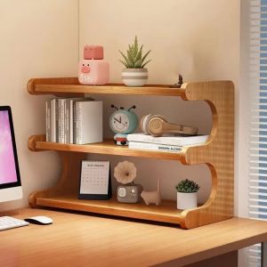 HJKL 2/3 tầng Giá để đồ để bàn Nhỏ gọn Tiết kiệm không gian Kệ sách để bàn Đơn giản Dễ lắp ráp Sắp xếp giày đơn giản Nội thất gia đình