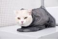 *SG seller* Adjustable Multifunctional Pet shower bag Polyester Cat Washing Shower Mesh Bags Pet Nail Trimming Bags Bath accessories tool. 