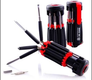 Obeng 8in1 Multi Screwdriver Tools Obeng Senter LED Serbaguna Multifungsi 8 in 1