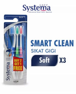 SYSTEMA Sikat Gigi Smart Clean 3pcs