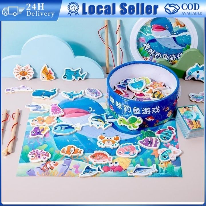 Fun Fishing Toy Educational Toys for Kids 15/31pcs Wooden