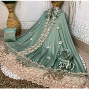 Mukena Dewasa Jumbo Velvet Silk Audrey Renda Gyper kombi tile Princes keong fre tas virall kekinian