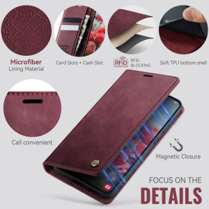 For Samsung Galaxy A06/A07/A08 A17/A18 Case RFID BLOCKING Retro Improved PU Leather Casing Cover Slim Wallet Phone Cases