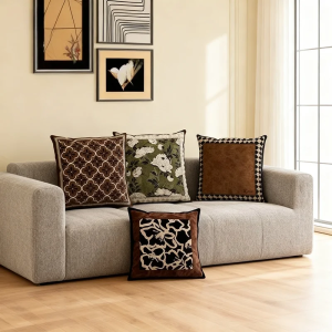 Medieval Vintage Pillow 45x45cm Nordic Retro Style Pillow Cover for Sofa Office Seat High End Decorative Throw Cushion