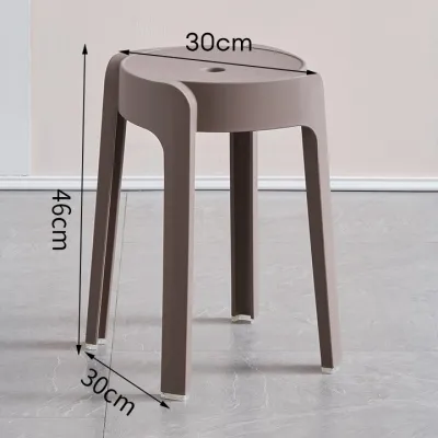 BONA Upgraded Nordic Plastic Chair Stool Stackable Dining Chair Modern Plastic Stool Chair Multi-Colour Options Low Stool