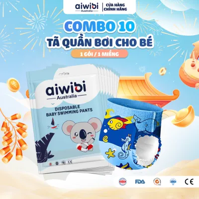 [Combo 10] Tã/Bỉm Quần Bơi Cao Cấp Aiwibi 1 Miếng/Gói Nhiều Size M/L/XL/XXL/XXXL