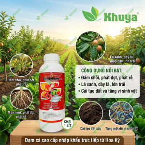 Phân bón sinh học OmegaGrow 5-1-1 loại 1 lít 100% Đạm Cá Mỹ