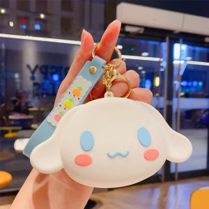 Sanrio Cartoon Silicone Coin Purse Kuromi Melody CinnamorollCute Mini Storage Bag Small Purse Backpack Accessories Gift Sanrio Cartoon Silicone Coin Purse Student Receiving Card Bag Childrens mini Bag Small Pendant Key Ring