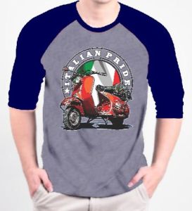 KAOS RAGLAN PRIA VESPA DTF M71 3/4 \ KAOS RAGLAN PRIA LENGAN 3\4 ATASAN PRIA / KAOS MURAH / KAOS DISTRO / KAOS SIMPLE / T-SHIRT PRIA