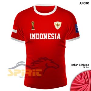 BAJU TIMNAS INDONESIA JERSEY TIMNAS INDONESIA GAMBAR PIALA DUANIA JERSEY DUKUNG TIMNAS