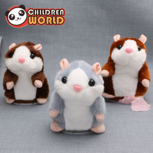 Cute Talking Hamster Toy Nod Record Chat Kids Plush Toy Gift