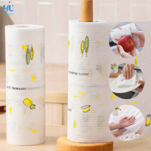 Lazy Cloth Printed Kitchen Non-Woven Cloth Dishwashing Cleaning Daily Necessities Scouring Pad Disposable Dish Cloth一次性洗碗巾抹布