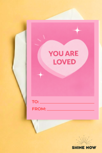 You Are Loved Card – Cute Pink Aesthetic Greeting Romance Card