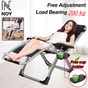 Outdoor Zero Gravity Chair Wood Armrest XXL Camping Lounge Patio Padded Folding Lawn Recliner with cup holder