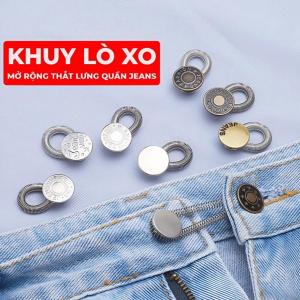 Khuy Lò Xo Nới Rộng Cạp Quần Cổ Áo – Set 10 Cái – Co Giãn Tiện Lợi Cho Jeans Sơ Mi Váy Nam Nữ