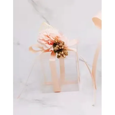 Ready Stock Wedding Candy High-end PVC transparent Box/Wedding Decoration/Christmas Gift Box/婚礼花饰透明喜糖盒/Kahwin Gula Kotak