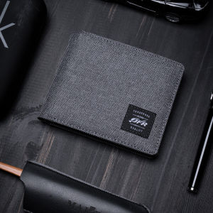 Dompet Pria Dewasa Terbaru Import Anak Muda Distro Dompet Kain Pria Keren Kanvas Jeans Lipat Dua Polos Warna Banyak