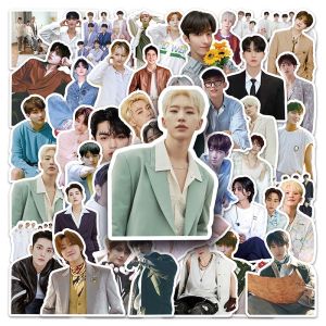 50 PCS Seventeen Kpop DIY Creative Stickers for Laptop Phone Guitar Helmet Home Decal Waterproof Stickers